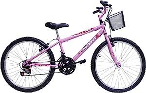 Bicicleta Aro 24 Feminina Kitty Saidx Rosa